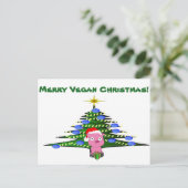 メリーなビーガンのクリスマスの郵便はがき シーズンポストカード (スタンド正面)