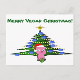 メリーなビーガンのクリスマスの郵便はがき シーズンポストカード