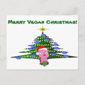 メリーなビーガンのクリスマスの郵便はがき シーズンポストカード (正面)