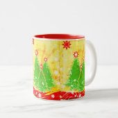 メリーなビーガンのクリスマス、ビーガンのためのクリスマスのマグ ツートーンマグカップ (正面右)