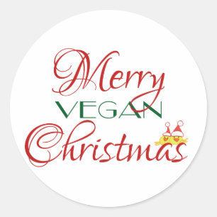 メリーなビーガンのクリスマス ラウンドシール
