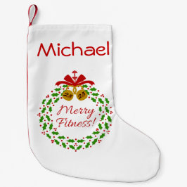 メリーなフィットネスのリースのカスタムなクリスマスのストッキング スモールクリスマスストッキング