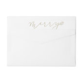 メリーなマツ休日の差出人住所ラベル ラップアラウンドラベル (裏面)