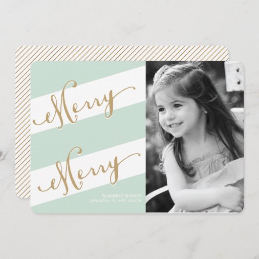 メリーなメリー-休日の写真の挨拶状 シーズンカード (正面/裏面)