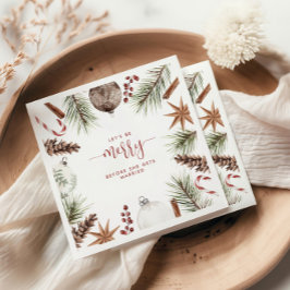 メリーなルーラルクリスマス ブライダルシャワーしよう スタンダードカクテルナプキン