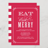 メリーなヴィンテージ%PIPE%の休日のパーティの招待状があって下さい 招待状 (正面/裏面)