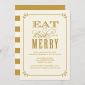 メリーなヴィンテージ%PIPE%の休日のパーティの招待状があって下さい 招待状 (正面/裏面)