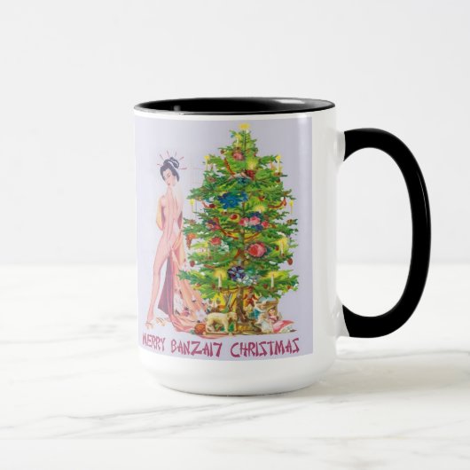 メリーな万歳のクリスマス マグカップ (右)