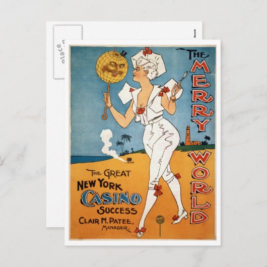 メリーな世界のヴィンテージの劇場ポスター シーズンポストカード (正面/裏面)