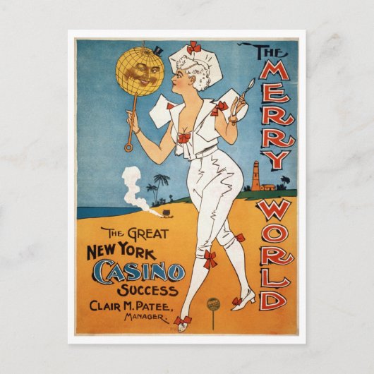 メリーな世界のヴィンテージの劇場ポスター シーズンポストカード (正面)