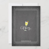 メリーな休日のカクテルのパーティの招待状があって下さい 招待状 (裏面)