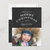 メリーな休日の写真の郵便はがき%PIPE%の黒板 シーズンポストカード (正面/裏面)