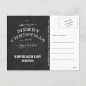 メリーな休日の写真の郵便はがき%PIPE%の黒板 シーズンポストカード (裏面)