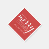 メリーな休日は|の休日の紙ナプキンを望みます スタンダードカクテルナプキン (角)