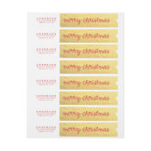 メリーな住所覆いのラベル ラップアラウンド宛名ラベル (シート)