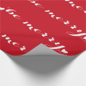 メリーな原稿の赤い及び休日があって下さい ラッピングペーパー (角)