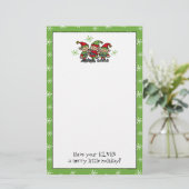 メリーな小妖精や小人のカスタムなクリスマスの文房具 便箋 (スタンド正面)