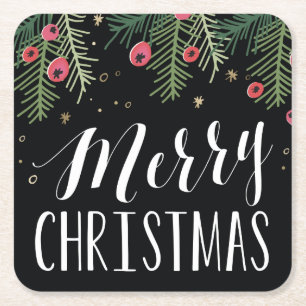 メリーな果実のコレクション スクエアペーパーコースター