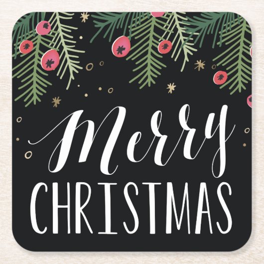 メリーな果実のコレクション スクエアペーパーコースター (正面)