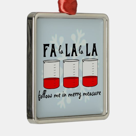 メリーな測定のビーカーのオーナメント メタルオーナメント (右)