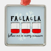 メリーな測定のビーカーのオーナメント メタルオーナメント (正面)