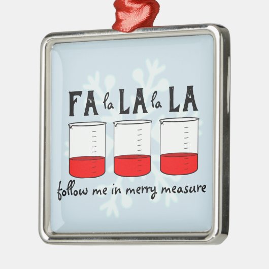 メリーな測定のビーカーのオーナメント メタルオーナメント (左)