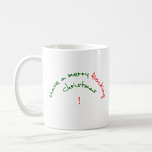 メリーな群がるクリスマスを持って下さい コーヒーマグカップ (左)