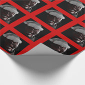 メリーな血だらけのハロウィンのゾンビのクリスマスサンタ ラッピングペーパー (角)