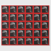 メリーな血だらけのハロウィンのゾンビのクリスマスサンタ ラッピングペーパー (フラット)