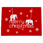 メリーな象のクリスマス ラージペーパーバッグ (正面)