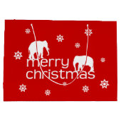 メリーな象のクリスマス ラージペーパーバッグ (裏面)