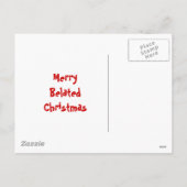 メリーな遅れてクリスマスはバックおもしろいを郵便はがき見ます シーズンポストカード (裏面)