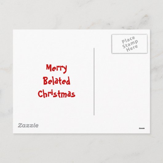 メリーな遅れてクリスマスはバックおもしろいを郵便はがき見ます シーズンポストカード (裏面)