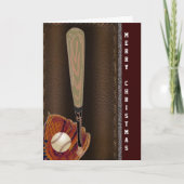 メリーな野球のクリスマス シーズンカード (正面)