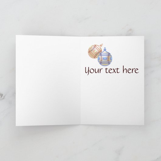 メリーな野球のクリスマス シーズンカード (内部)