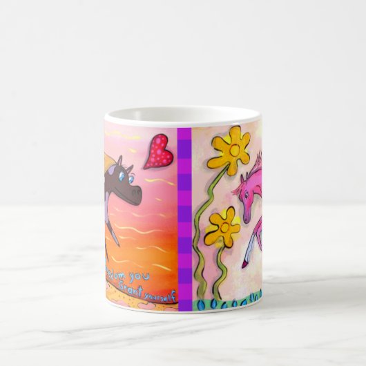 メリーな馬のマグ#4 コーヒーマグカップ (中央)