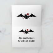 メリーなBatmasの間抜けなゴシック様式こうもりのクリスマス シーズンカード (内部)