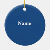 メリーなChrismukkahの飼い葉桶のオーナメントはそれをカスタマイズ! セラミックオーナメント (裏面)