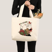 メリーなChristmaサンタ ラージトートバッグ (正面(商品))