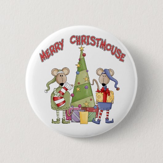 メリーなChristmouse 缶バッジ (正面)