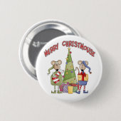 メリーなChristmouse 缶バッジ (正面&裏面)