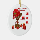 メリーなFreakinのクリスマスの息子のオーナメント セラミックオーナメント (右)