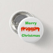 メリーなFrigginのクリスマスPin 缶バッジ (正面&裏面)