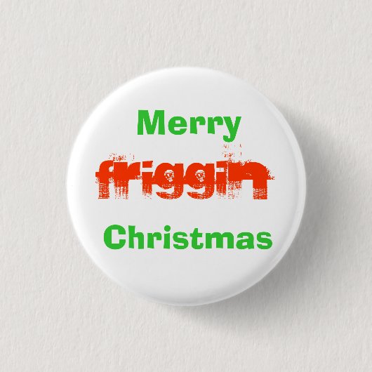 メリーなFrigginのクリスマスPin 缶バッジ (正面)