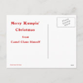 メリーなHumpinのクリスマスのラクダクロース シーズンポストカード (裏面)