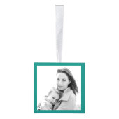 メリーなInstagramの写真及び明るいレトロのクリスマス キューブオーナメント (右)