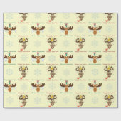 メリーなKissmoose_Happyのヌー年のpattern_yellow ラッピングペーパー (フラット)