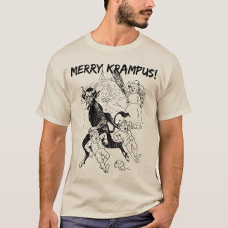 メリーなKrampus! ティー。 おもしろいなクリスマスのTシャツ Tシャツ
