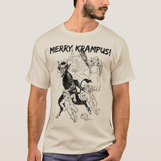 メリーなKrampus! ティー。 おもしろいなクリスマスのTシャツ Tシャツ (正面)