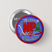 メリーなNPのクリスマス-ナースの従業者 缶バッジ (正面&裏面)